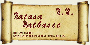 Nataša Malbašić vizit kartica